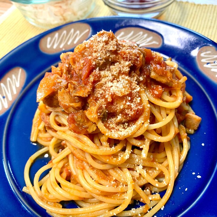 業スー缶詰で☆トマサヴァパスタランチ